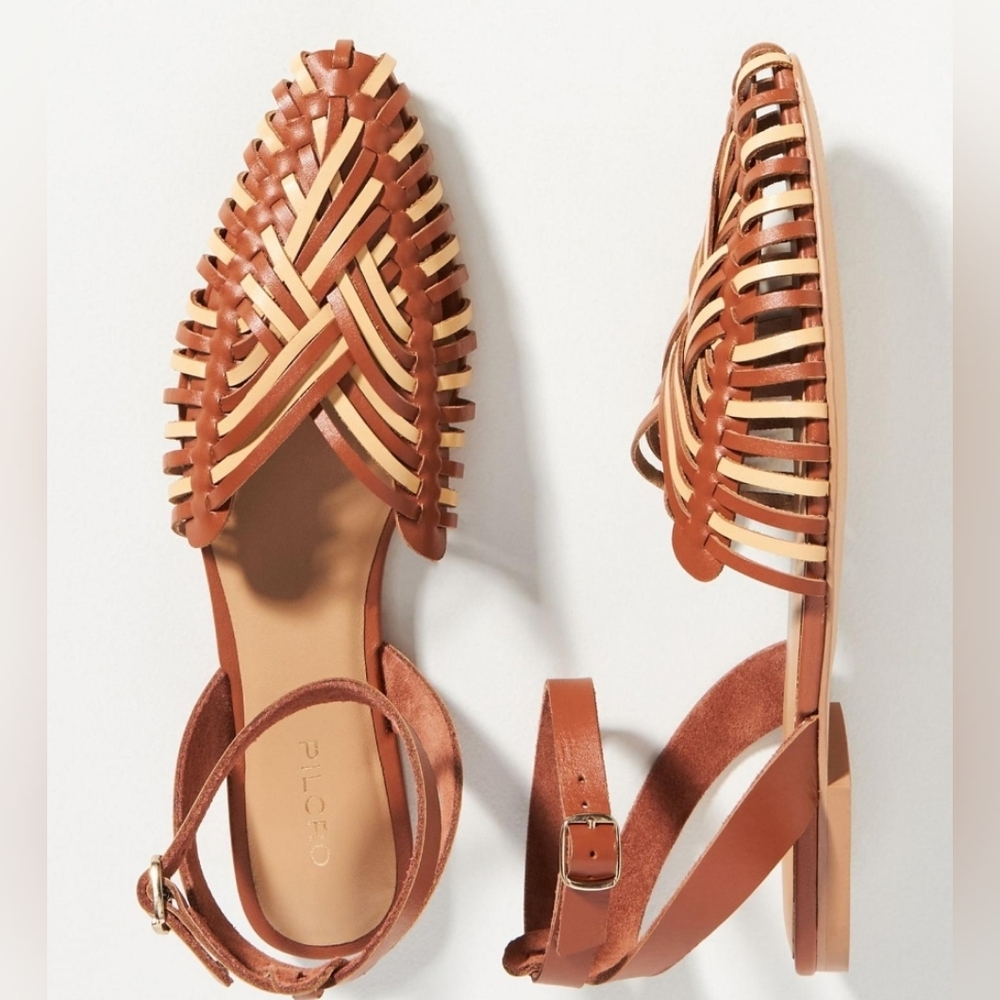 🌟BRAND NEW🌟PILCRO Woven Leather Ankle-Srap Sandals (Sz 10)